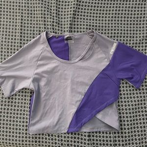 Purple workout crop top